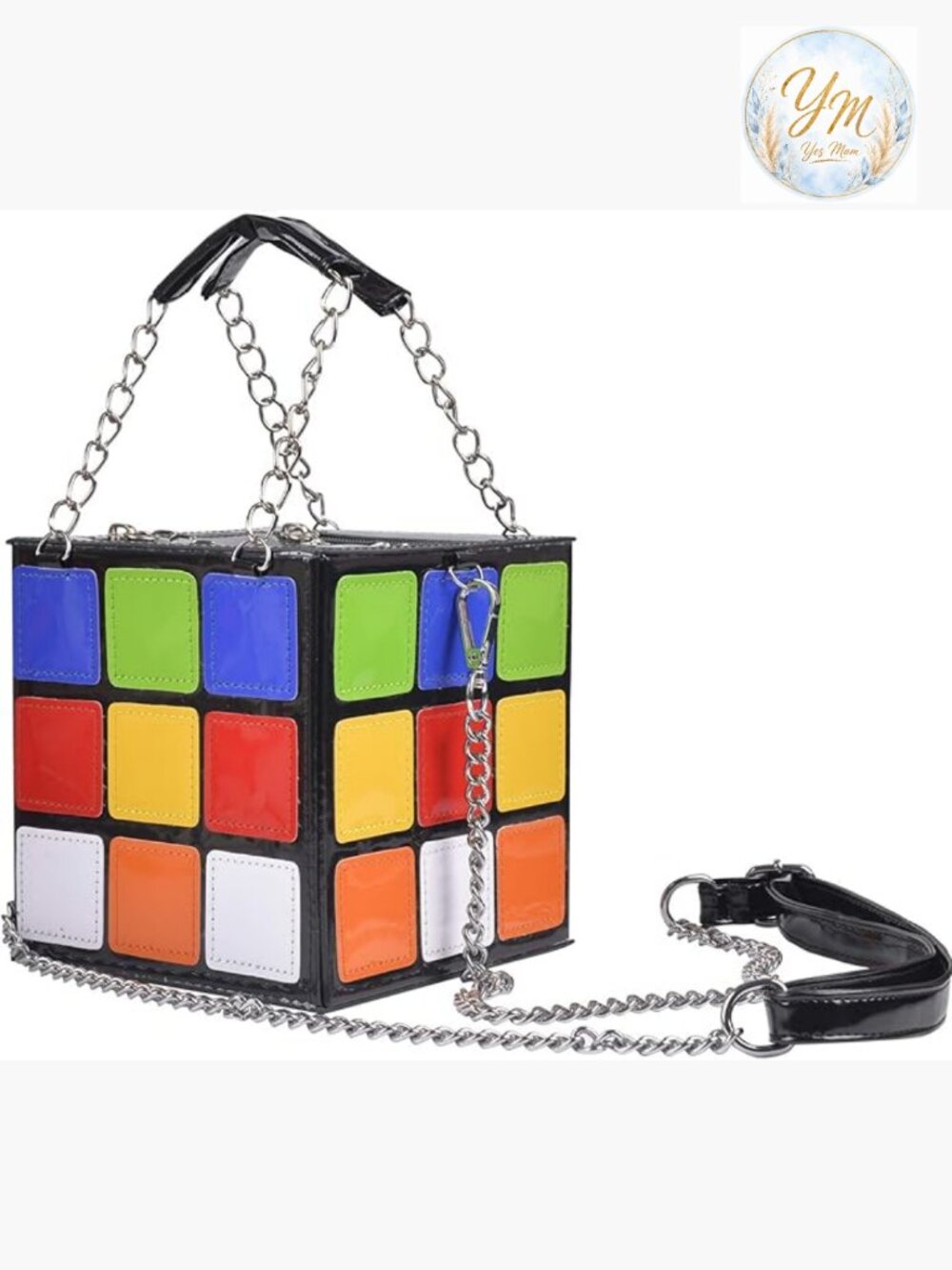 Cute Cube Shape Handbag with Super Long Shoulder Strap Crossbody